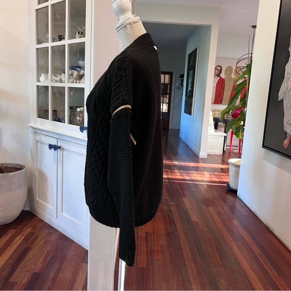 S MFSP$1900 GUCCI Unisex Chunky Cable Knit REMOVABLE SLEEVES Wool SWEATER - Picture 6 of 12